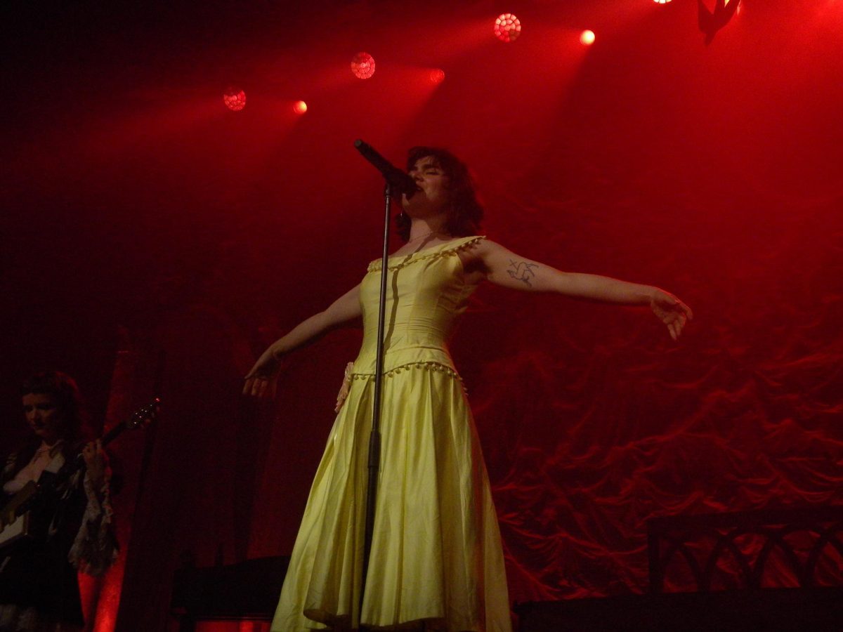 Abigail Morris, frontwoman for The Last Dinner Party performs on stage at The Pinnacle as photographed June 10, 2026. (Hustler Multimedia/Anisa Juma)