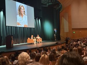 Former First Lady Jill Biden and Demetria Kalodimos discuss Jill Biden’s new book at Langford Auditorium, as photographed June 8, 2026. (Hustler Multimedia/Alexis Folts)